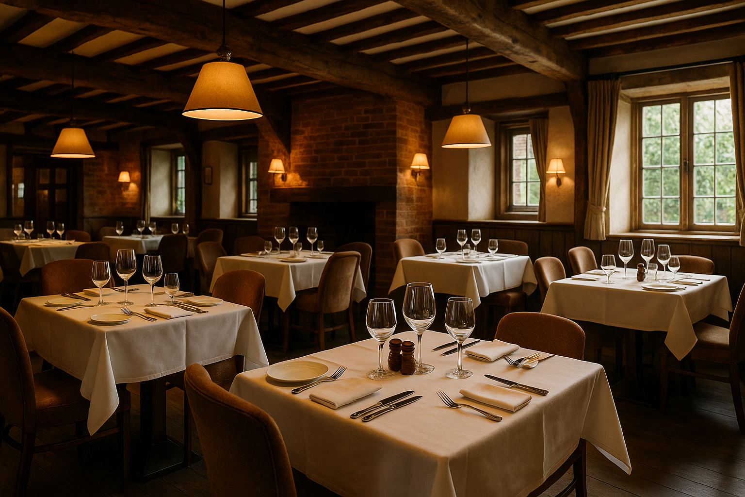 Restaurant's tabels in Staffordshire london
